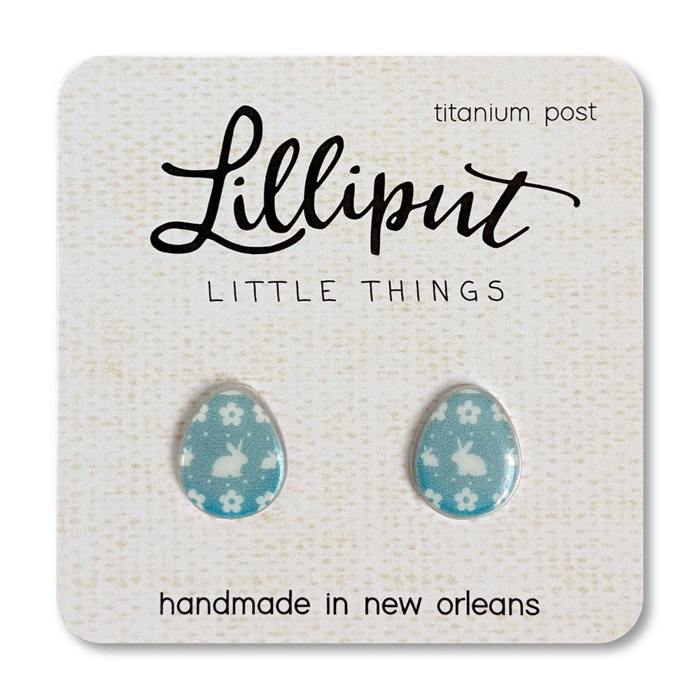 Blue Easter Egg Earrings